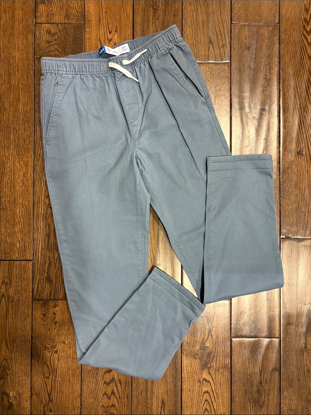 Old Navy Boys Slate Blue Drawstring Chinos
